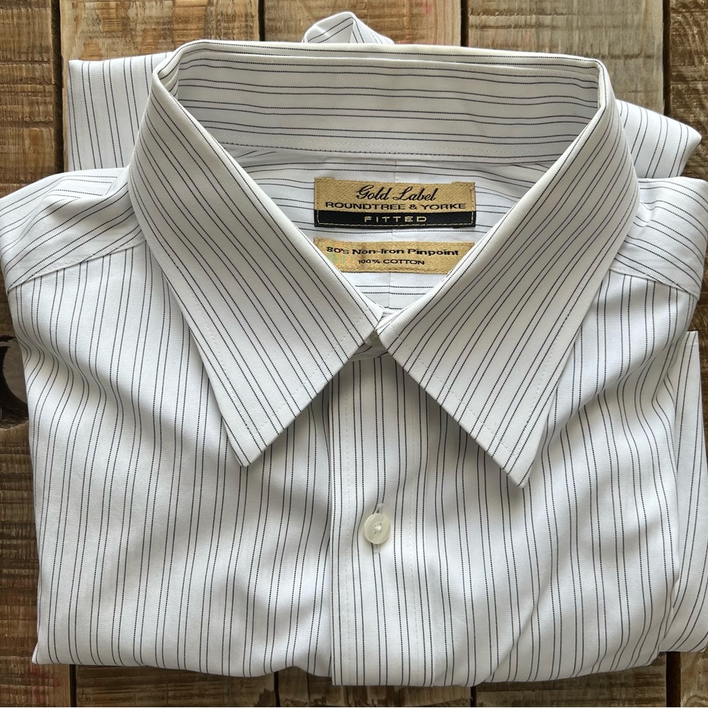 Roundtree & Yorke Fitted Gold Label 80s Non-Iron Dress Shirt